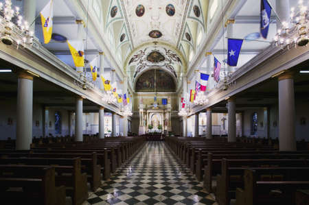 Interior of St. Louis Cathedral in Jackson Square New Orleans, Louisiana, United Statesのeditorial素材