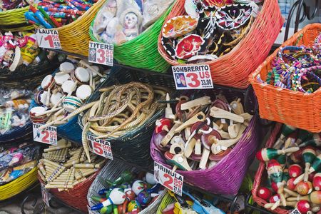 Local crafts and souvenirs in Cancun Mexicoの写真素材