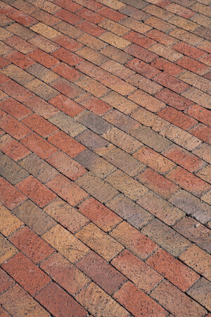 Interresting pattern of a new brick walkway