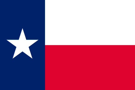 The official flag of the state of texasのイラスト素材