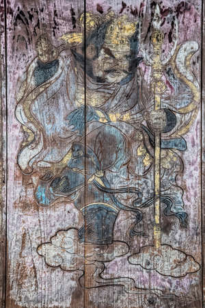 Chengdu China, April 2, 2017 Decorative art on doors along the famous Kuanzhai Alleys in Chengdu, Sichuan province, Chinaのeditorial素材