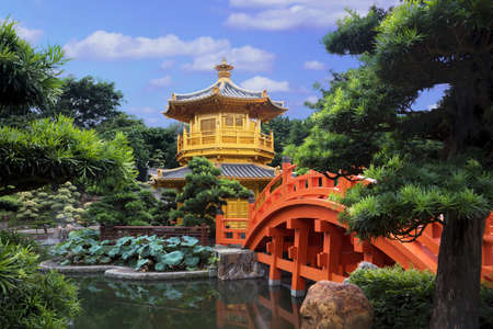 Pavilion Of Absolute Perfection In Nan Lian Garden, Chi Lin Nunnery, Hong Kong, Chinaの写真素材