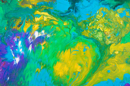 Abstract acrylic painting on canvas, can be used as a background