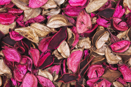 Beautiful and colorful background of Rose Scent potpourriの写真素材