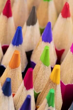 Close up of beautiful Colored Pencils