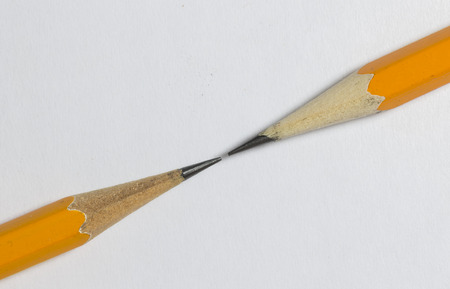 A group of pencils isolated on white. The pencils tips are nearly touching each other.
This is a macro image.の写真素材