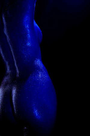 A model with water on her skinの写真素材