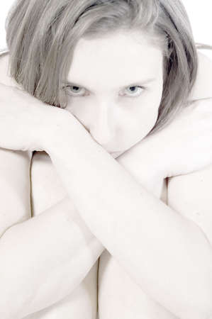 a woman model portrait in the studioの写真素材