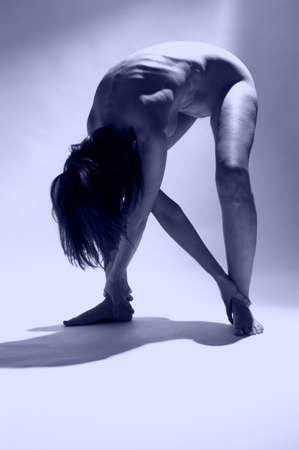 a woman model portrait in the studioの写真素材