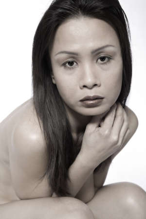 portrait of a beauty model taken in the studioの写真素材