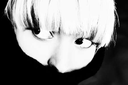 a model portrait in the studioの写真素材