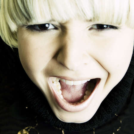 a model portrait in the studioの写真素材