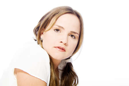 a model portrait in the studioの写真素材