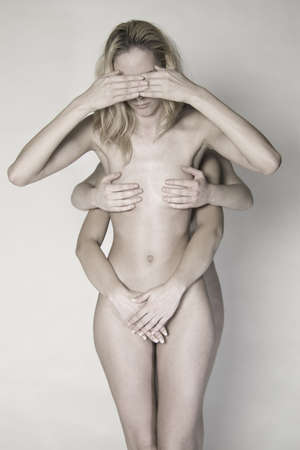 a model portrait in the studioの写真素材