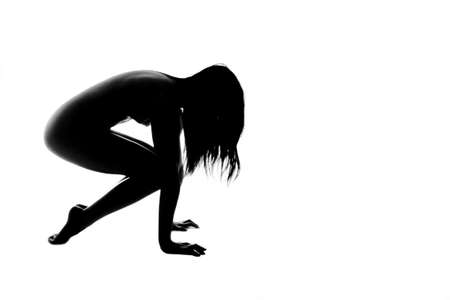 a wonderfull nude model in the photo studioの写真素材