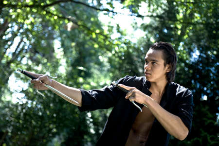 Beatyful Asian sexy looking boy in the photo studio の写真素材