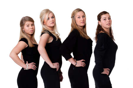 Group of young girlfriends having a happy time togetherの写真素材