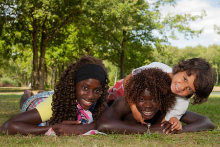 Happy african children having a nice dat at the park
の写真素材