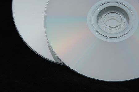 Isolated image of two CDs