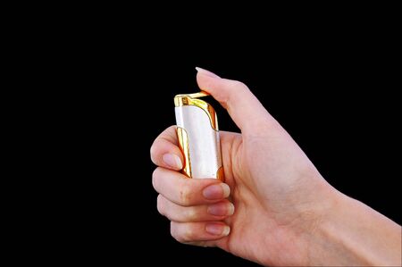 An isolated image of a cigarette lighterの写真素材