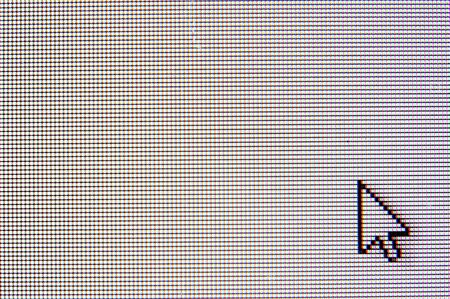 An macro image of a mouse cursor (arrow)の写真素材