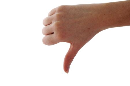 An isolated to white image of a fist/punch hand signal