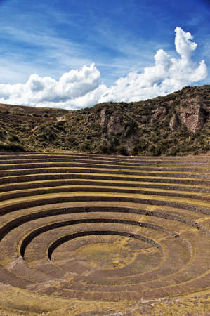 Moray, Peru; a mystic Incan place for experimental agricultureの写真素材