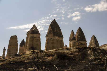 Fairy chimneys in Love Valley, Cappadociaの写真素材