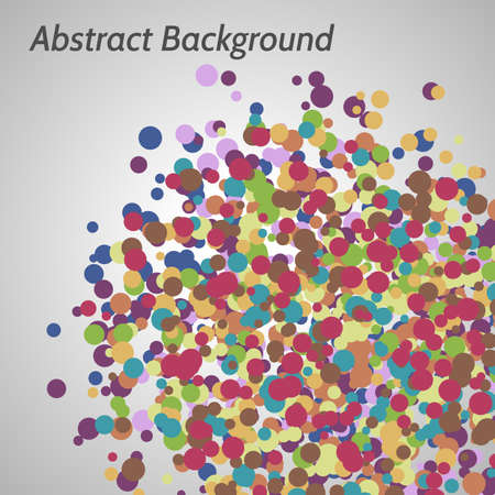 Vector abstract multicolor background with irregular circles.のイラスト素材