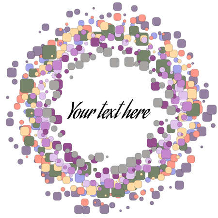 Abstract Round Form of Color Vector Bubbles. Modern Design Circle Template.のイラスト素材