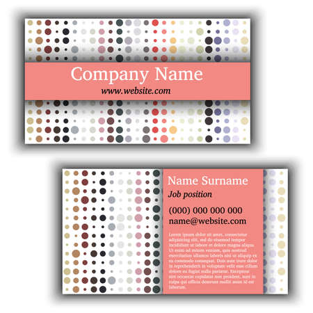 Business card template with abstract background. Multicolored circles.のイラスト素材