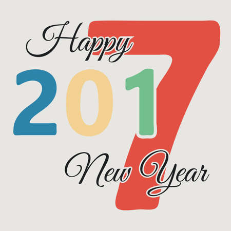 Happy New Year 2017 background. Happy holidays card. Creative design for your greetings card,...