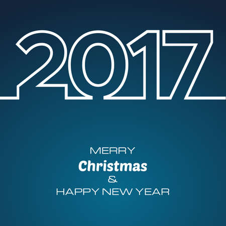 Happy New Year 2017 Background. New Year and Xmas Design Element Template. Vector Illustration.