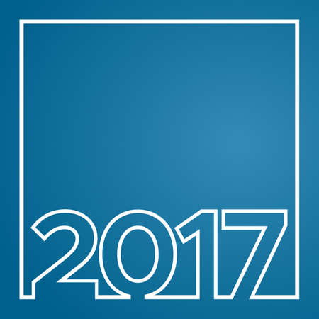 Happy New Year 2017 Background. New Year and Xmas Design Element Template. Vector Illustration.