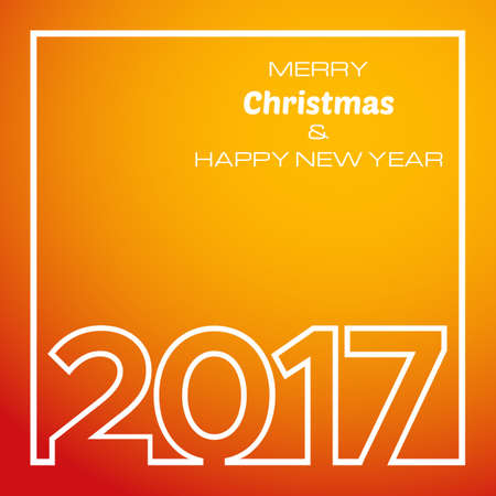 Happy New Year 2017 Background. New Year and Xmas Design Element Template. Vector Illustration.のイラスト素材