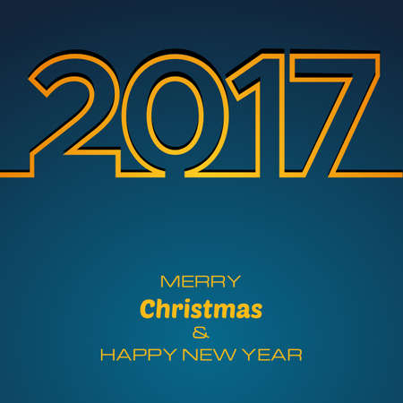 Happy New Year 2017 Background. New Year and Xmas Design Element Template. Vector Illustration.のイラスト素材