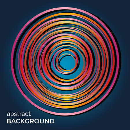 Beautiful light circles on a blue background. Abstract flash light circles. Vector technology background.のイラスト素材
