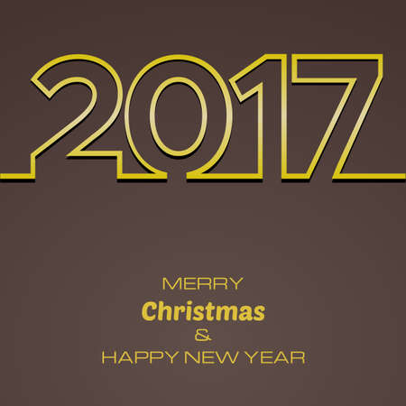 Happy New Year 2017 Background. New Year and Xmas Design Element Template. Vector Illustration.のイラスト素材