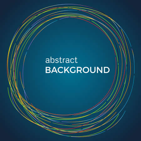 Beautiful light circles on a blue background. Abstract flash light circles. Vector technology background.のイラスト素材