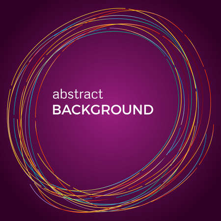 Beautiful light circles on a purple background. Abstract flash light circles. Vector technology background.のイラスト素材