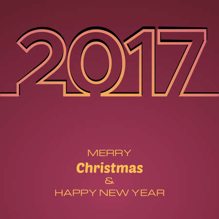 Happy New Year 2017 Background. New Year and Xmas Design Element Template. Vector Illustration.のイラスト素材