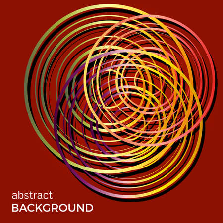 Beautiful light circles on a red background. Abstract flash light circles. Vector technology background.のイラスト素材