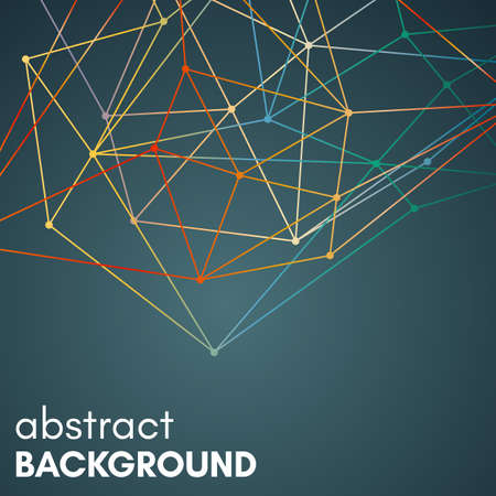 Polygonal background with molecular connection. Molecule and communication background. Geometric background.のイラスト素材