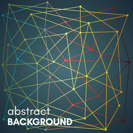 Polygonal background with molecular connection. Molecule and communication background. Geometric background.のイラスト素材