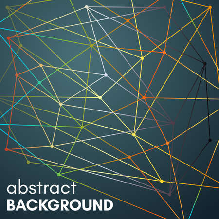 Polygonal background with molecular connection. Molecule and communication background. Geometric background.のイラスト素材