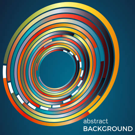 Beautiful light circles on a blue background. Abstract flash light circles. Vector technology background.のイラスト素材