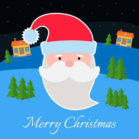 Greeting card with Santa Claus.のイラスト素材