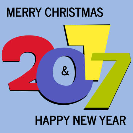 Happy New Year 2017 Background. New Year and Xmas Design Element Template. Vector Illustration.のイラスト素材