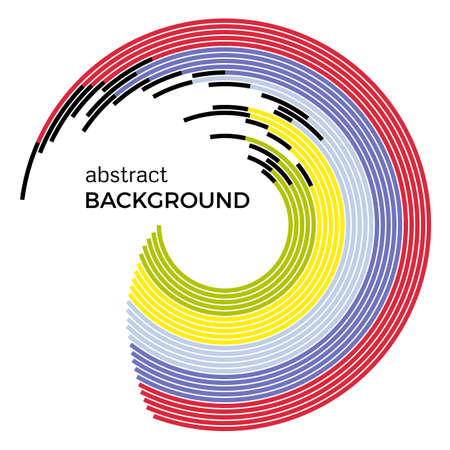 Abstract vector illustration depicting colored circles on a white background. Infographic background with place for your text.のイラスト素材