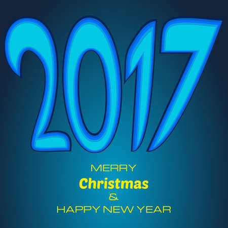 Happy New Year 2017 design. New Year and Xmas Design Element Template. Vector Illustration.のイラスト素材